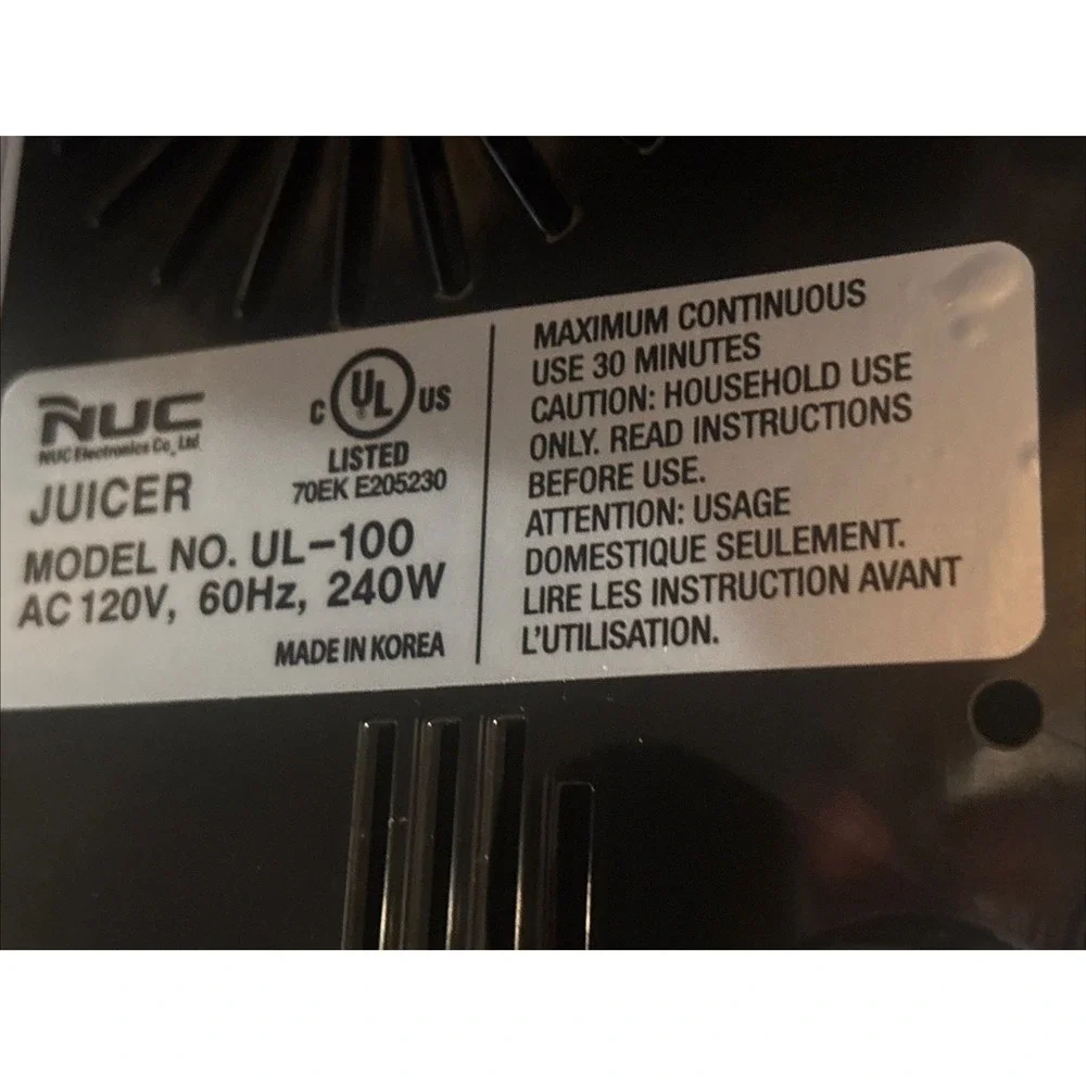 Kuvings silent juicer UL-100